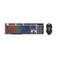 Pc Power PGC801A105 Wired RGB Black Gaming Keyboard Mouse Combo with Bangla